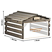 Dobar Mähroboter-Garage (L x B x H: 78,5 x 74 x 52,5 cm, Grau, Holz) | BAUHAUS