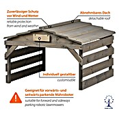 Dobar Mähroboter-Garage (L x B x H: 78,5 x 74 x 52,5 cm, Grau, Holz) | BAUHAUS