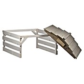 Dobar Mähroboter-Garage (L x B x H: 78,5 x 74 x 52,5 cm, Grau/Weiß, Holz) | BAUHAUS