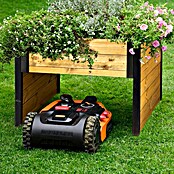 Dobar Mähroboter-Garage (L x B x H: 73 x 79 x 56 cm, Schwarz/Braun, Holz) | BAUHAUS