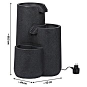 Dobar Zierbrunnen Brahma (L x B x H: 44 x 42 x 60,5 cm, Kunststoff, Anthrazit) | BAUHAUS
