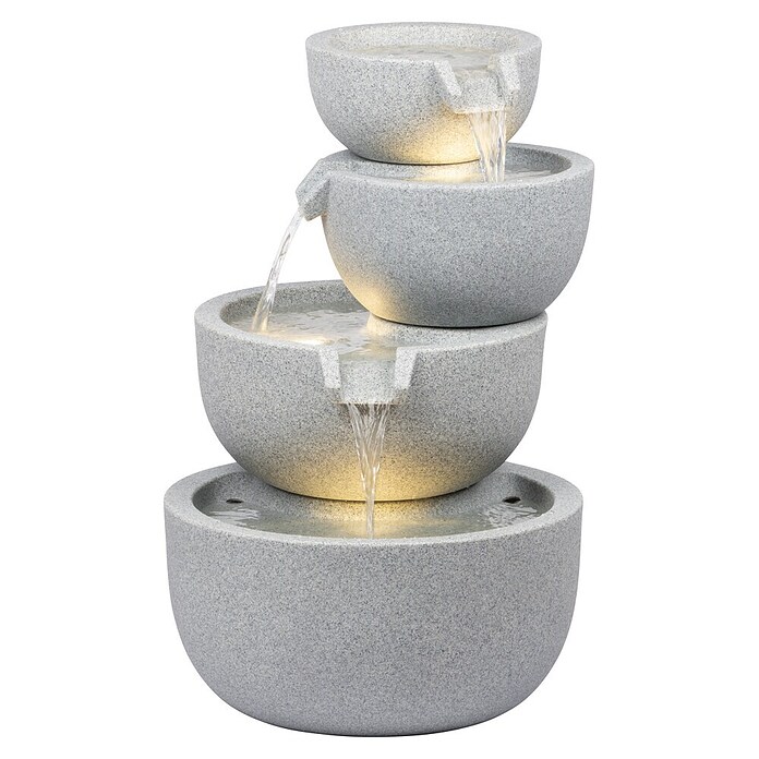 Dobar Gartenbrunnen Rama (51 x 46,5 x 75,5 cm, Kunststoff, Steingrau) | BAUHAUS