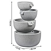 Dobar Gartenbrunnen Rama (51 x 46,5 x 75,5 cm, Kunststoff, Steingrau) | BAUHAUS