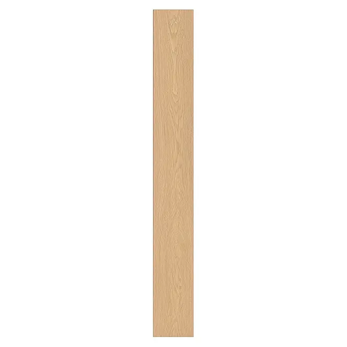 Krono Original Laminat Long Plank 8 - Natural Darcy Oak, Landhausdiele, 2.003 x 245 x 8 mm - Hellbraune Holzplatte mit vertikaler Maserung.