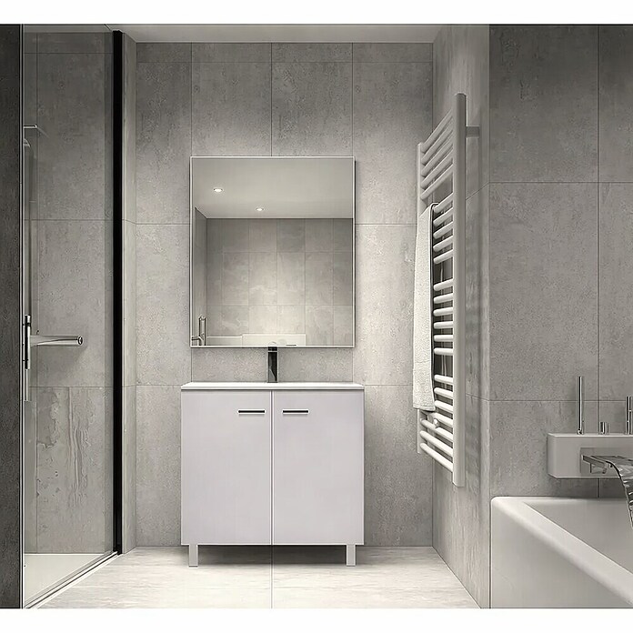 Conjunto de mueble de baño Smart (Ancho: 80 cm, Blanco, 3 pzs.) | BAUHAUS