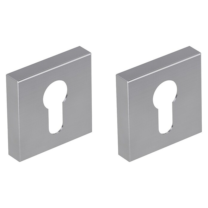 Diamond Doors Rosette (Form Rosette: Eckig, Edelstahl, Matt)