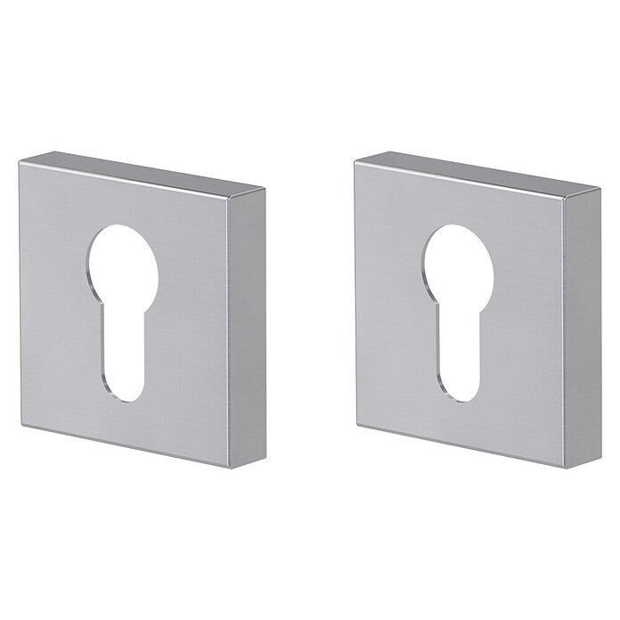 Diamond Doors Rosette (Form Rosette: Eckig, Edelstahl, Matt)
