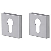 Diamond Doors Rosette (Form Rosette: Eckig, Edelstahl, Matt)