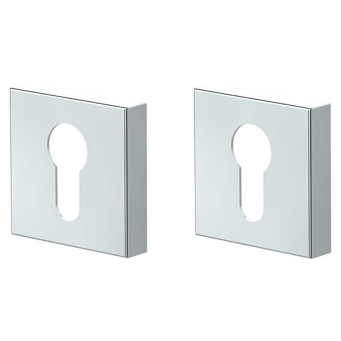 Diamond Doors Rosette (Form Rosette: Eckig, Edelstahl, Glänzend)