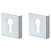 Diamond Doors Rosette (Form Rosette: Eckig, Edelstahl, Glänzend)