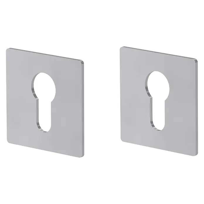 Diamond Doors Schlüsselschild - Profilzylinder, Edelstahl matt - Gebürstete Metall-Schlüssellochabdeckung für Türschlösser.