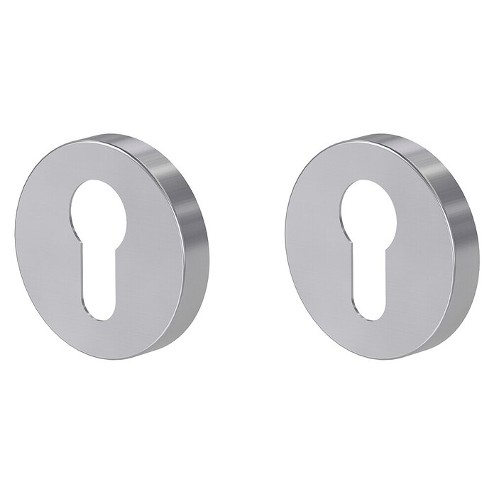 Diamond Doors Rosette (Form Rosette: Rund, Edelstahl, Matt)