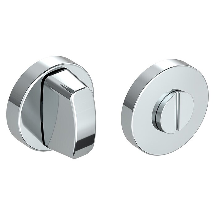 Diamond Doors Schlüsselschild (Durchmesser Rosette: 51 mm, Schlitzkopf/Olive, Edelstahl poliert) | BAUHAUS