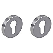 Diamond Doors Rosette (Form Rosette: Rund, Edelstahl, Matt)