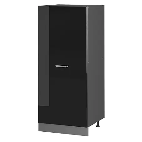 Vicco Vorratsschrank R-Line, Schwarz Hochglanz, 60 cm