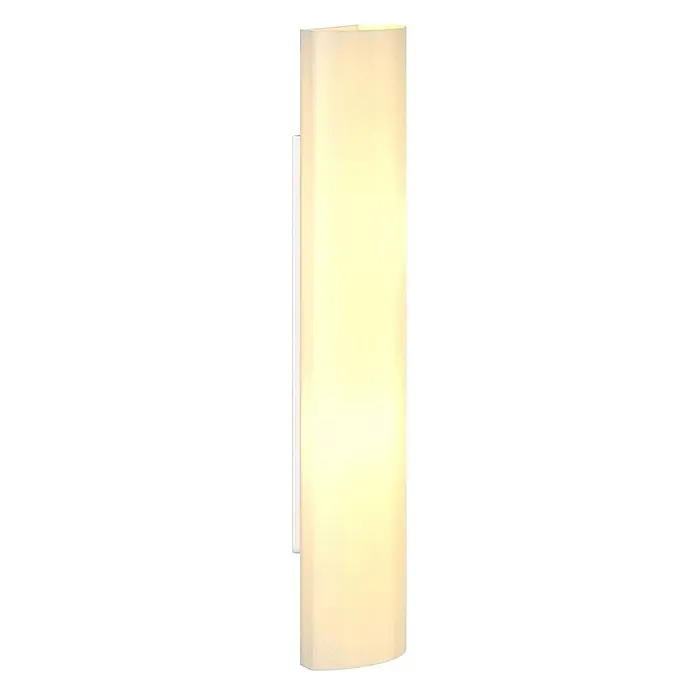 Lindby Wandleuchte Ophelia - L x B x H: 10,1 x 11 x 39 cm, weiß / opal, weiß / opal, E14 - Weiße, lichtdurchlässige Wandleuchte mit gebogener Front, die ein warmes, sanftes Licht abstrahlt.