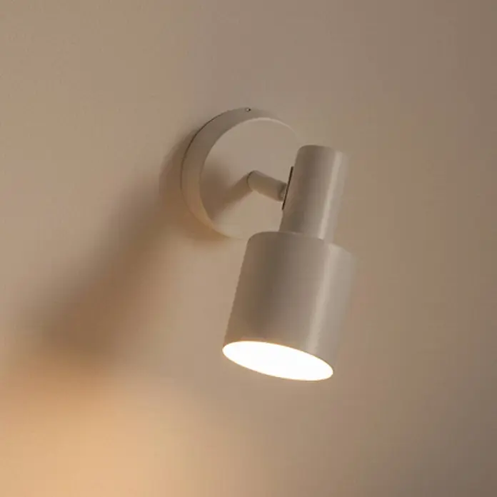 Lindby Wandstrahler Ovelia - creme / amber, creme / amber, E27 - Hellgrauer, wandmontierter, verstellbarer Strahler, der warmes Licht abgibt.