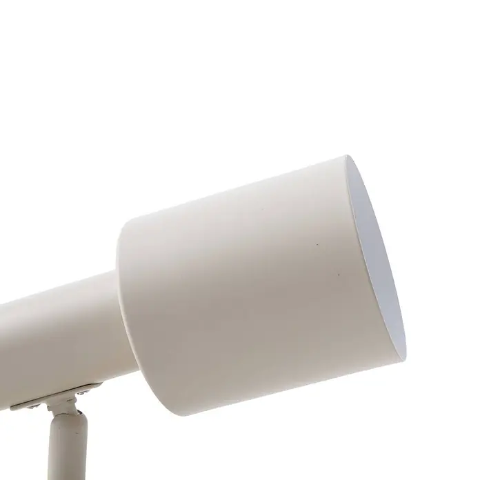 Lindby Wandstrahler Ovelia - creme / amber, creme / amber, E27 - Matt-elfenbeinfarbener zylindrischer Strahlerkopf.