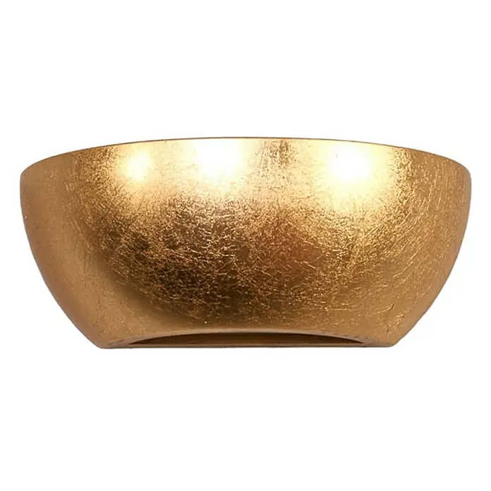 Lindby Wandleuchte Kolja - messing / gold, E14 - Strukturierte goldene Schale.