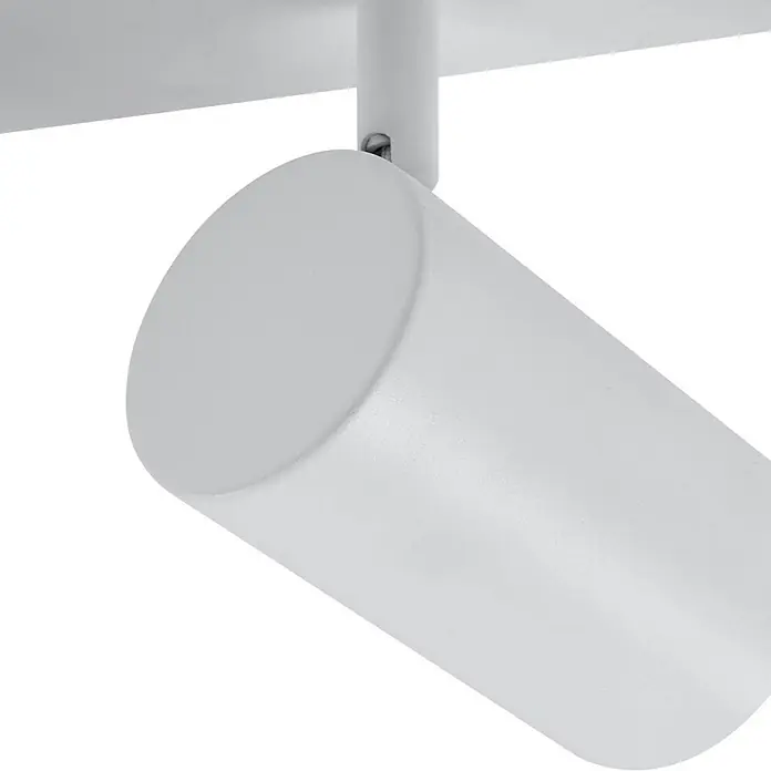 Lindby Deckenstrahler Joffrey - weiß / opal, weiß / opal, GU10 - Weißer zylindrischer Deckenstrahler mit verstellbarem Kopf.