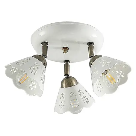 Lindby Deckenlampe in bronze, weiß, Deckenstrahler