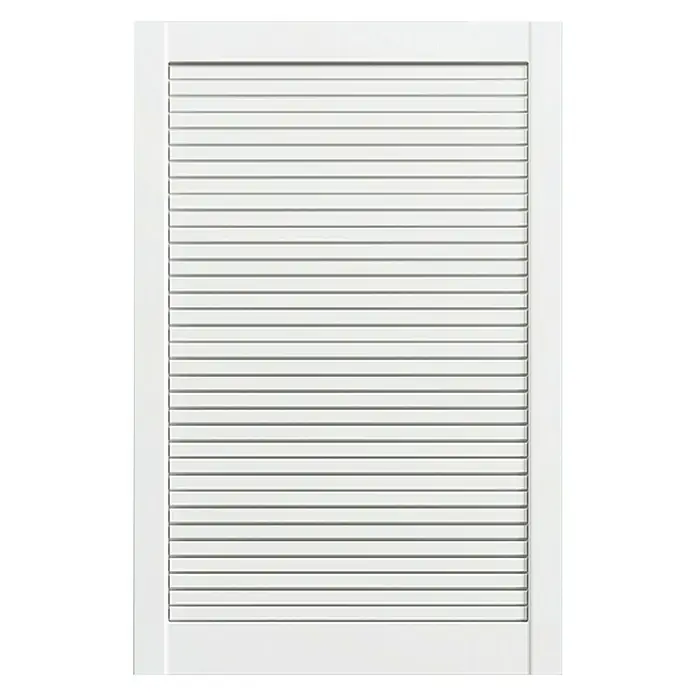 Lamellentür - B x H: 494 x 717 mm, Art Lamellen: Geschlossen, Weiß - Weiße Fensterläden mit horizontalen Lamellen für Lichtsteuerung und Privatsphäre in Innenräumen. Perfekt für jedes Zuhause.