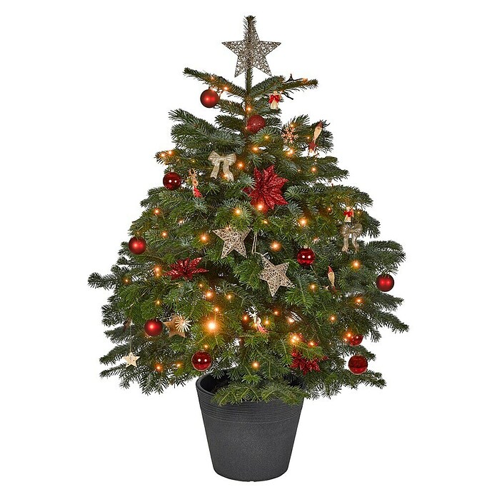 Geli Pflanztopf Napoli (40 cm, Anthrazit, Gerillt)