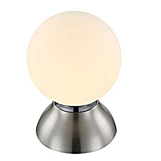 Globo LED-Tischleuchte (4 W, Nickel matt, Weiß, Opal, Warmweiß)