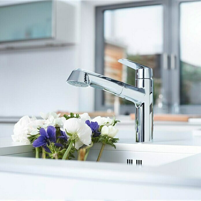 Grohe Eurodisc Cosmopolitan SpültischarmaturChrom, Glänzend, Ausziehbare Brause Mood Shot