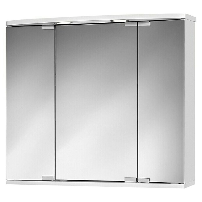 LED-Spiegelschrank Funa (B x H: 68 x 60 cm, Mit Beleuchtung, MDF, Weiß)