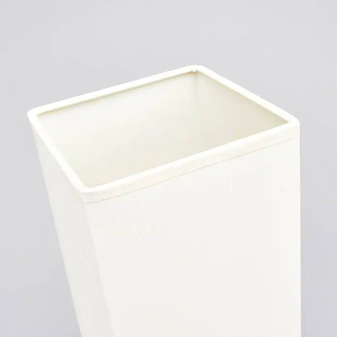 Lindby Tischleuchte Martje - L x B x H: 12 x 12 x 34,5 cm, creme / amber, E14 - Rechteckiger Lampenschirm aus cremefarbenem Stoff mit offener Oberseite.