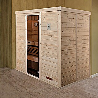 Weka Massivholzsauna KEMI 529 GT (L x B x H: 193 x 195 x 199 cm, Ohne Ofen)