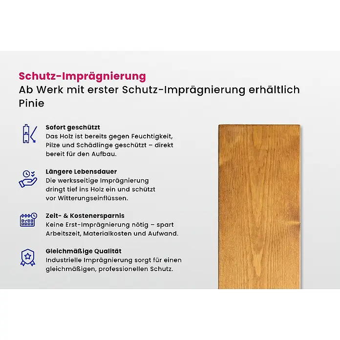 Alpholz Gartenhaus Lido - Außenmaß inkl. Dachüberstand (B x T): 452 x 312 cm, Holz, Pinie - Imprägniertes Kiefernholzbrett in natürlicher Holzfarbe, ab Werk schutzbehandelt.
