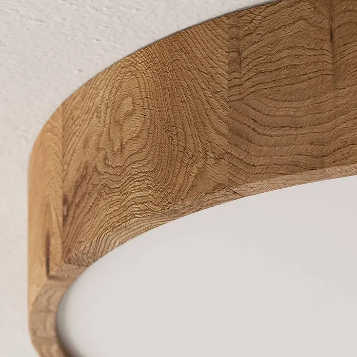Envostar Deckenleuchte Kerio - Holz hell, E27 - Geschwungene Eichenholz-Deckenleuchte mit natürlicher Maserung.