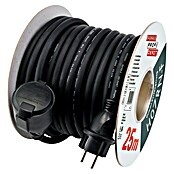 Profi Depot Cable de extensión de goma (25 m, Negro, IP44, H07RN-F3G1,5)