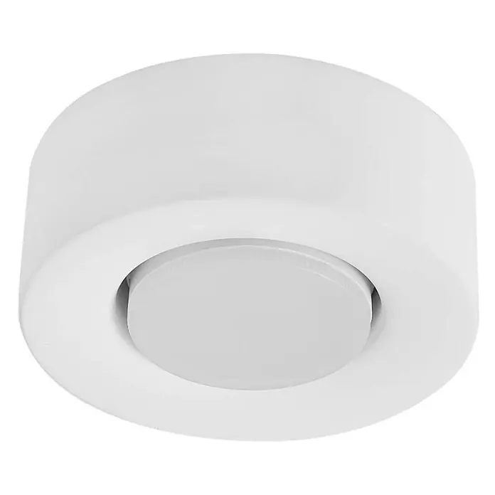 Lindby Deckenleuchte Levia - weiß / opal, weiß / opal, 2GX53 - Weißer runder Deckenaufbaustrahler mit verstellbarem Leuchtenkopf.