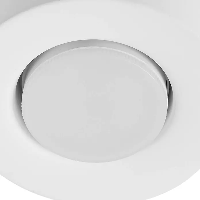 Lindby Deckenleuchte Levia - weiß / opal, weiß / opal, 2GX53 - Weißer, runder Einbaustrahler-Diffusor mit matter Oberfläche und strukturierter Kante.