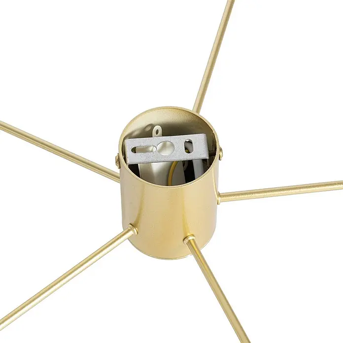 Lindby Deckenleuchte Valisa - L x B x H: 72,7 x 52,9 x 15 cm, messing / gold, G9 - Goldene Metall-Leuchtenbasis mit interner Verkabelung und Montagehalterung.