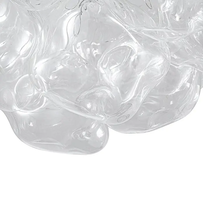 Lucande Deckenleuchte Diborah - L x B x H: 49 x 49 x 32 cm, klar / transparent, G9 - Abstrakte Skulptur aus klaren, fließenden, blasenartigen Formen.
