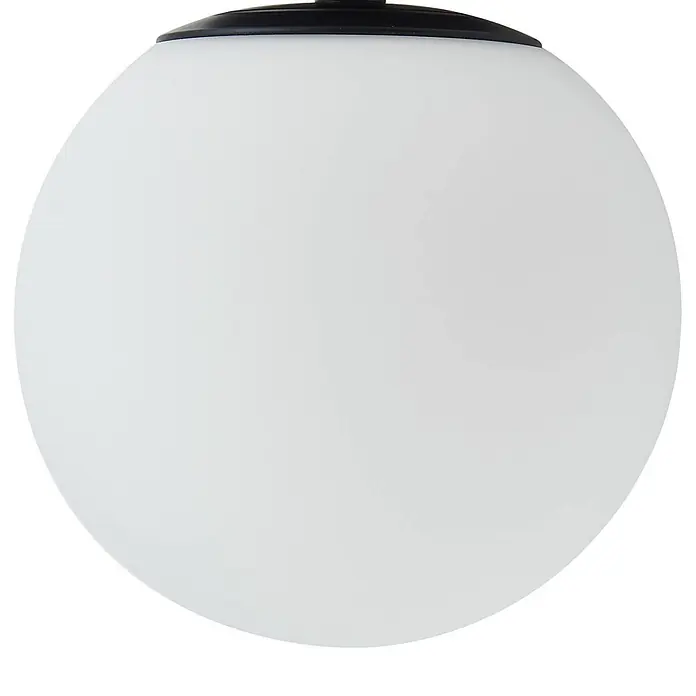 Lucande Deckenleuchte Bidolo - schwarz, E14 - Weißer kugelförmiger Lichtdiffusor mit schwarzer Oberseite, für Leuchten.