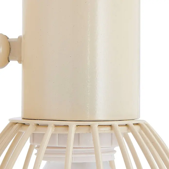 Lindby Deckenleuchte Piena - creme / amber, creme / amber, E14 - Cremefarbene Metallleuchte mit glattem zylindrischem Gehäuse und Schutzgitter um die Lampenfassung.