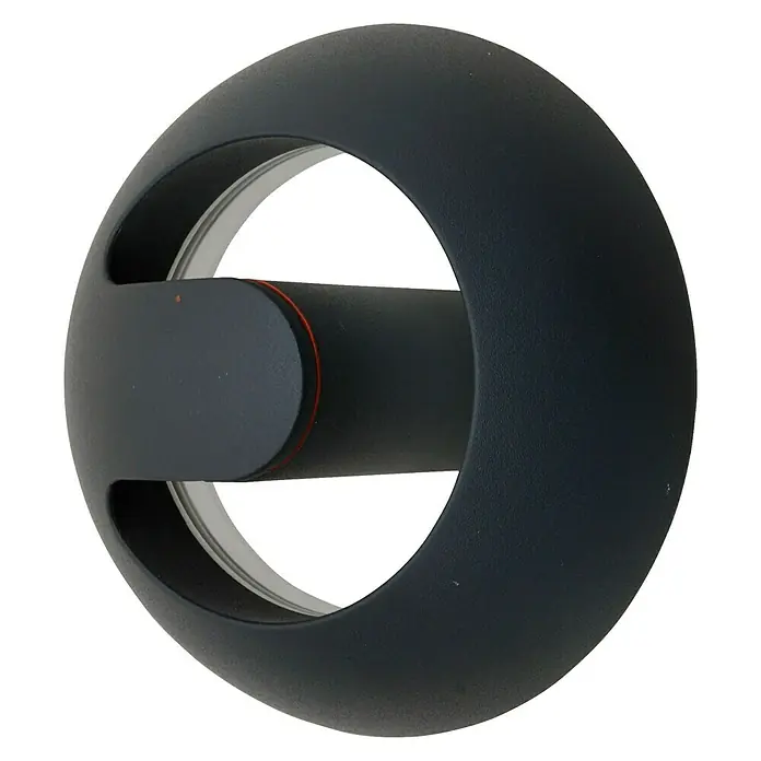 Lutec Aplique exterior LED Spril - 8,4 W, 19,5 x 19,6 x 16,6 cm, Antracita, IP54 - Un diseño moderno de aplique de pared con una forma negra redonda con un cilindro centrado. Iluminación elegante para cualquier habitación.