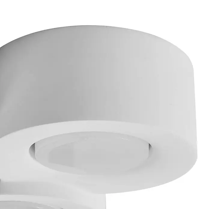 Lindby Deckenleuchte Levia - weiß / opal, weiß / opal, 2GX53 - Weiße zylindrische Lampe mit einem durchscheinenden, strukturierten Lichtdiffusor.