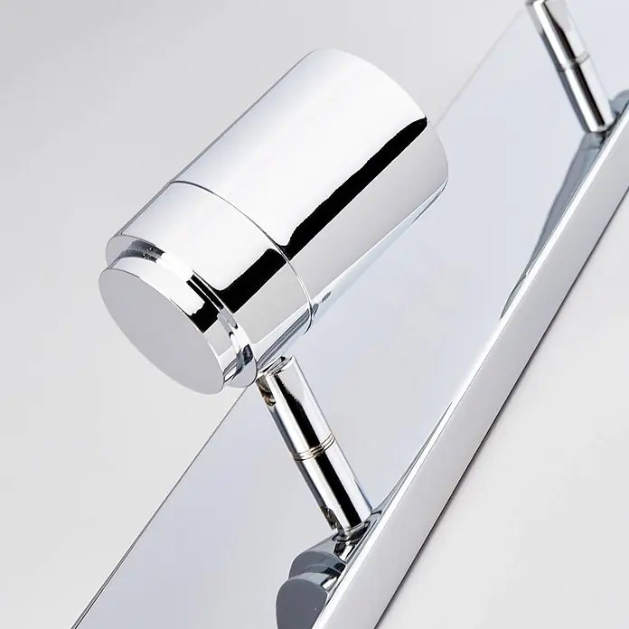 Lindby Deckenleuchte Dejan - chrom / silber, chrom / silber, GU10 - Verstellbarer Chrom-Strahler auf rechteckiger Basis.