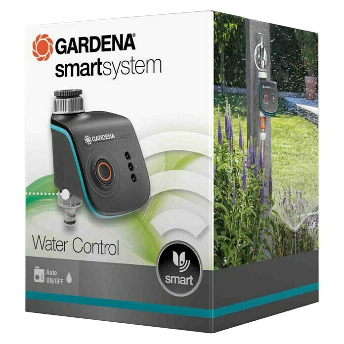 Gardena Smart system Bewässerungsautomat Water ControlBetriebsdruck: 0,5 bar - 12 bar, Bewässerungsdauer: 1 min - 10 h Front View