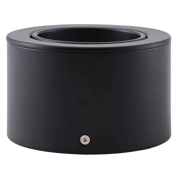 Lindby Deckenlampe in schwarz matt, Deckenleuchte -  - Matt schwarze zylindrische Tischfeuerstelle mit vertiefter Innenkammer und seitlicher Stellschraube.