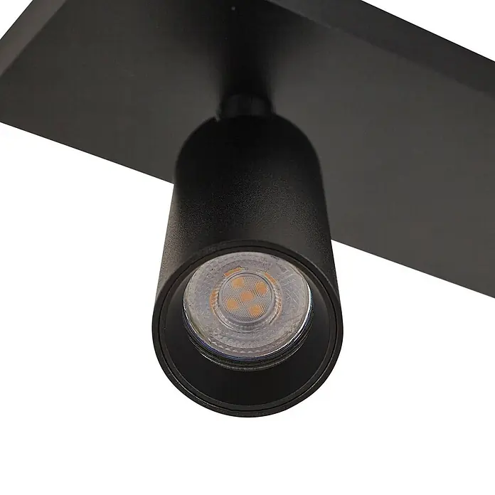 Arcchio Deckenstrahler Brinja Slim - schwarz, schwarz, GU10 - Schwarzer LED-Strahler auf rechteckigem Sockel.