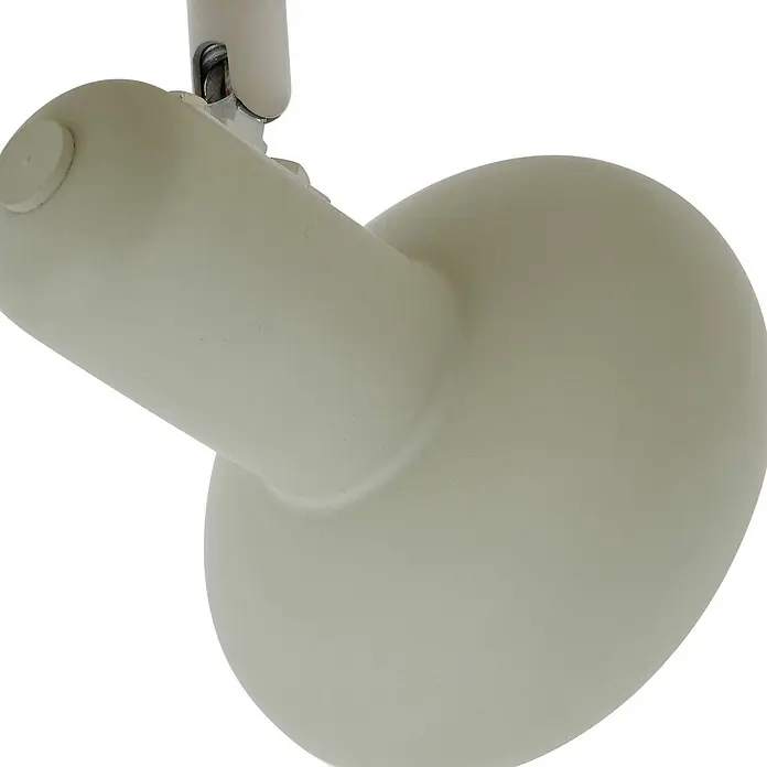 Lindby Deckenstrahler Huby - creme / amber, grün, GU10 - Hellgrauer, matter Strahler an einer Schiene, für flexible Ausleuchtung.