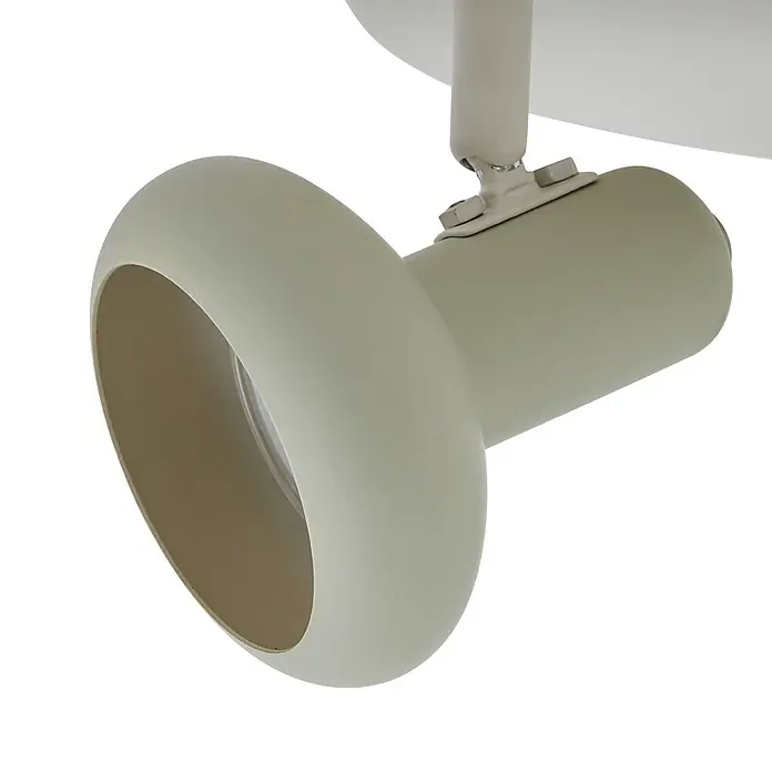 Lindby Deckenstrahler Huby - creme / amber, grün, GU10 - Moderne, verstellbare hellbeige Spotleuchte.