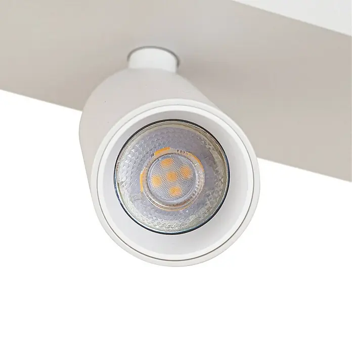 Arcchio Deckenstrahler Brinja Slim - weiß / opal, weiß / opal, GU10 - Weiße verstellbare Stromschienenleuchte mit LED-Glühbirne.